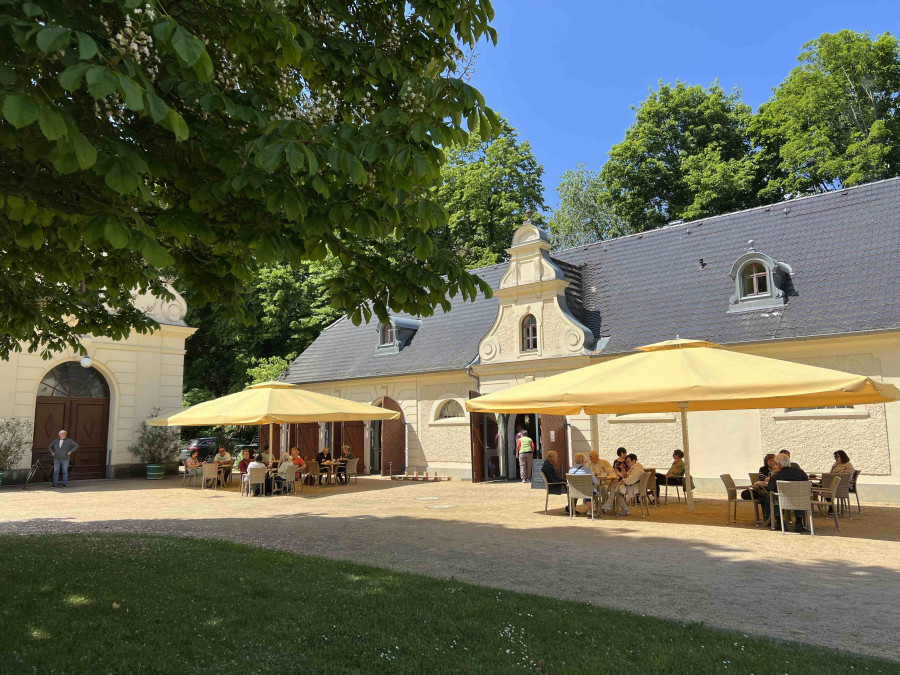 Das Café Gruners im Schlossvorwerk.