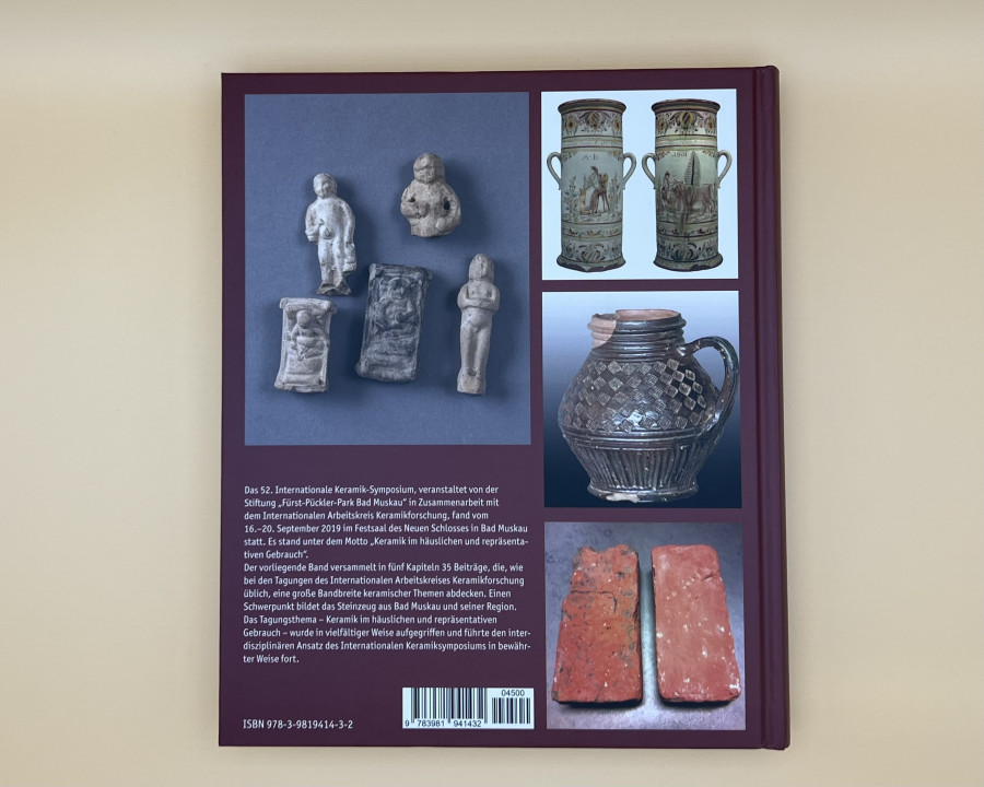 Die Rückseite vom Buch Keramik im häuslichen und repräsentativen Gebrauch.