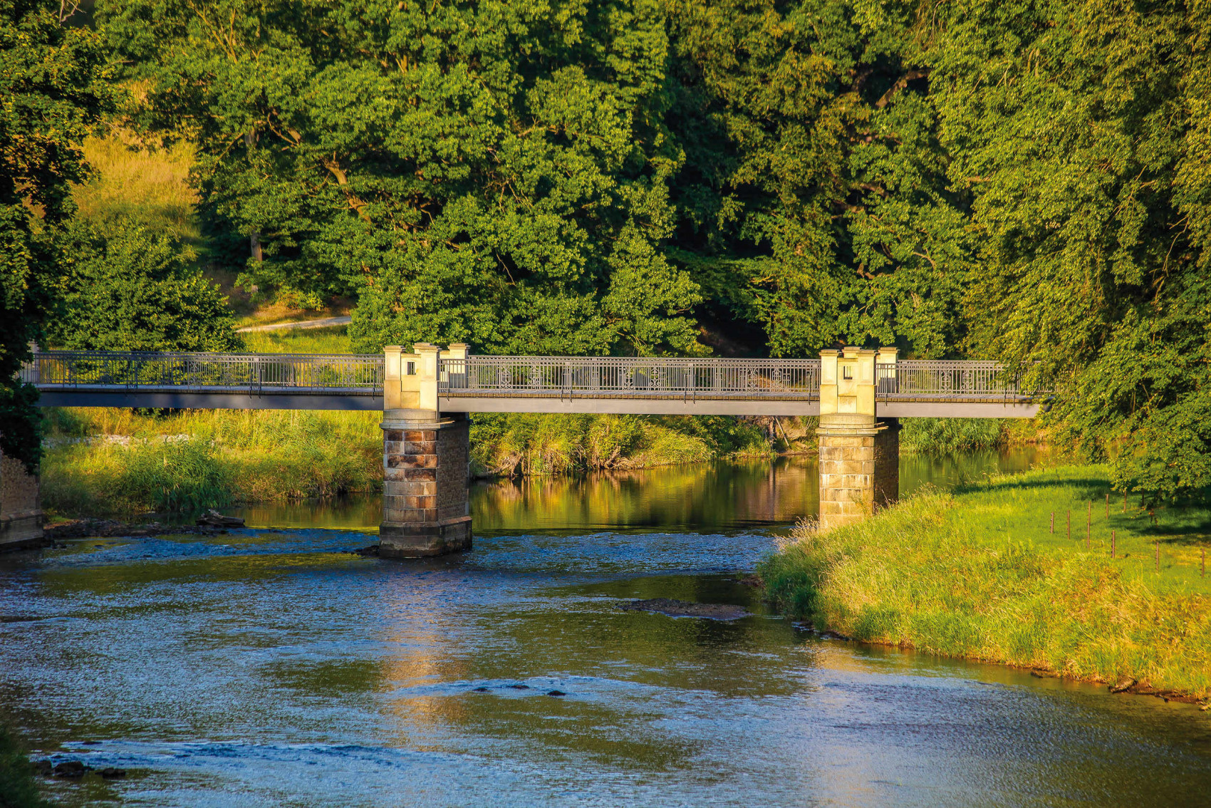 Die Englische Br&uuml;cke &uuml;ber der Nei&szlig;e.